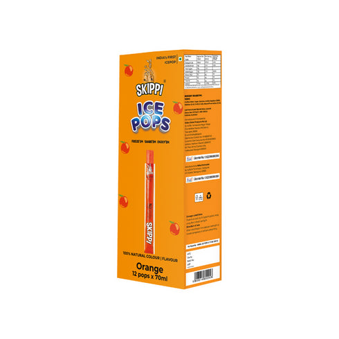 Skippi Ice Pops Orange Flavor Skippi Natural Ice Pop
