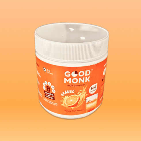 Good Monk Instant Fruit Drink Mix Natural Orange Powder