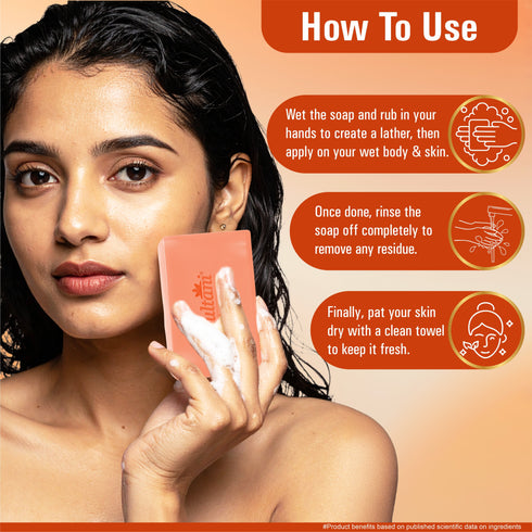 Multani Pharmaceuticals Limited Multani Naturals Orange & Lemongrass Soap I 100 Ayurvedic Bath Soap for Men & Women I Handmade Herbal Soap Bar with Lemongrass Extract Orange Oil & Glycerin I Rich in Vitamin C I Kind to Oily & Acne Prone Skin