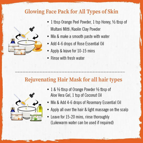 Keya Seth Aromatherapy Orange Peel Powder Vitamin C Face Pack for Women & Men