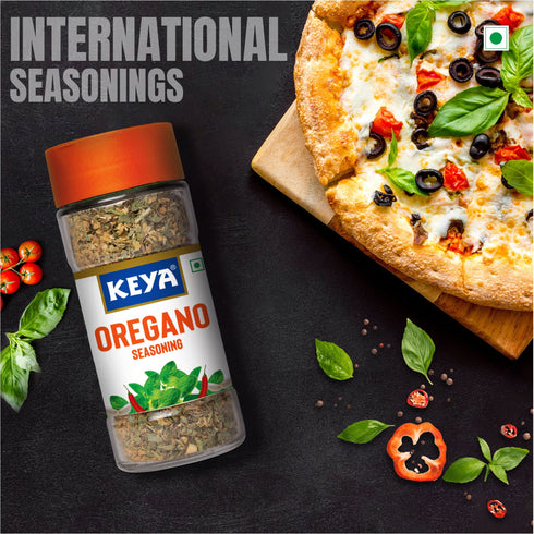 Keyafoods Keya Oregano Seasoning All Natural & Healthy Spice Blend for Pizza Pasta & More Glass Bottle Premium Herbs and Spices Contains Freeze dried herbs Export Quality No Preservatives The rich aroma that lasts