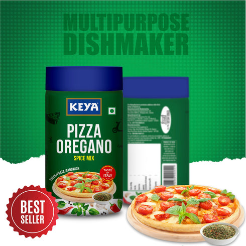 Keya Italian Pizza Oregano Pizza Oregano Spice Mix Healthy Italian Seasoning Multipurpose Seasoning Vegan No Preservatives Artifical Colours & Flavours No MSG Sprinkler Perfect for Pizza Garlic Bread Makhana