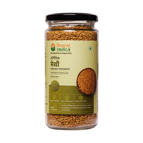 Bharat Vedica Organic Fenugreek Seeds Methi Dana