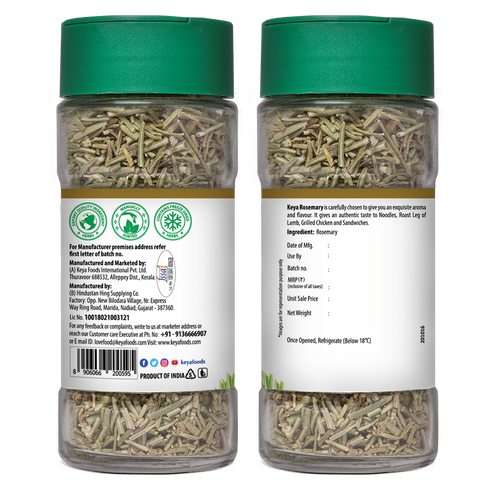 Keya Rosemary Freeze Dried Seasoning for Roasts Soups Sauces and Marinades Rich in Antioxidants & Supports Immunity No Artificial Flavours or Colours