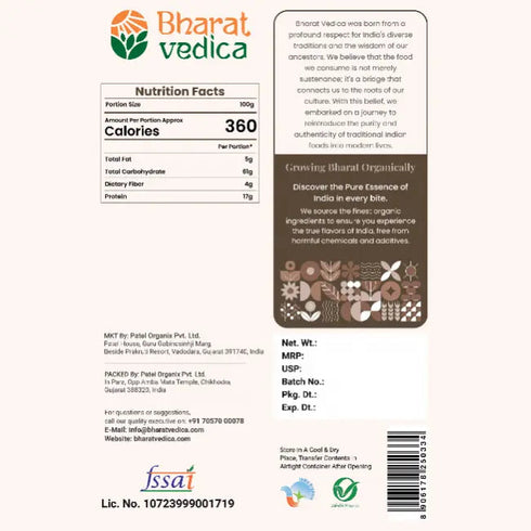 Bharat Vedica Organic Black Chickpeas Organic Black Chana