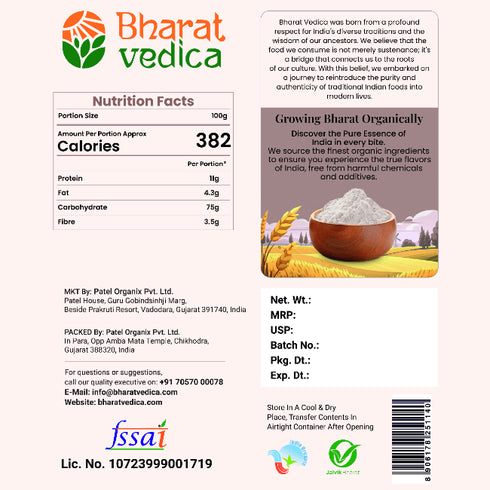 Bharat Vedica Organic Finger Millet Flour Organic Ragi ka atta