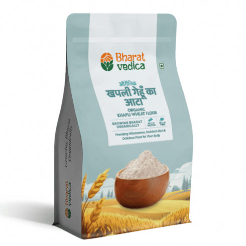 Bharat Vedica Organic Khapli Wheat Flour Organic Khapli Gehu ka Atta