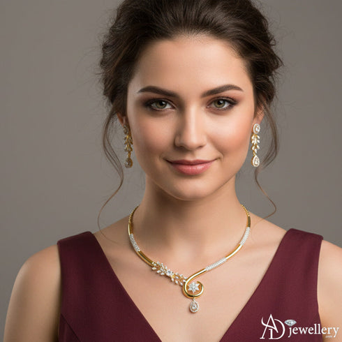 Ornate Swirl Necklace Set