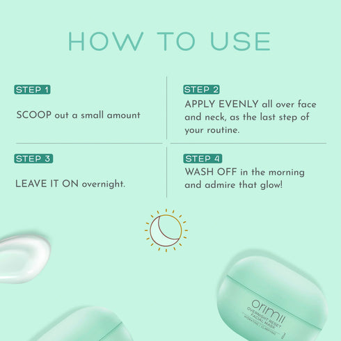 Orimii Skincare Overnight Reset Facial Mask
