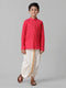 Ramraj Cotton Boys Breeze Cotton Pink Kurta with Cream Elastic Panchakacham Combo COT1