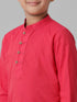 Ramraj Cotton Boys Breeze Cotton Pink Kurta with Cream Elastic Panchakacham Combo COT1