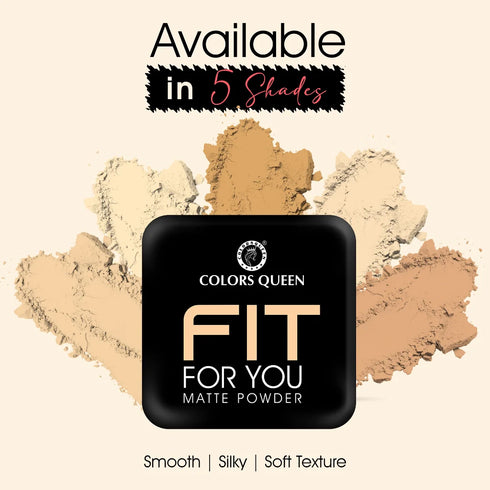 Colors Queen Fit For U Matte Compact Powder | 18 Gram