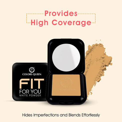 Colors Queen Fit For U Matte Compact Powder | 18 Gram