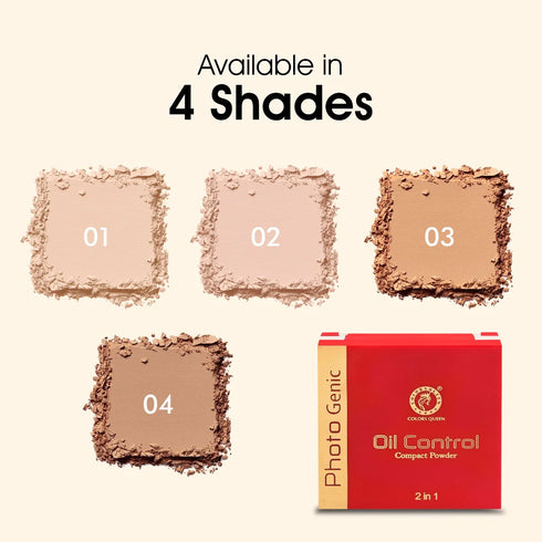 Colors Queen Photo Genic Oil Control Compact Powder | 20 Gram