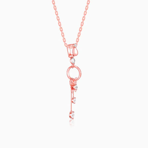 Giva Rose Gold Charming Butterfly Pendant with Link Chain