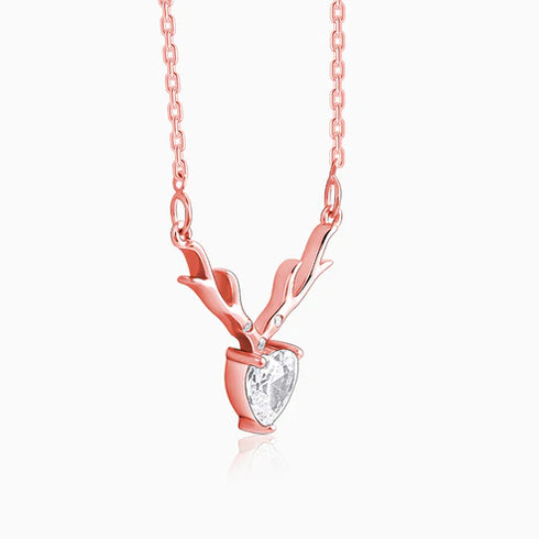Giva Silver Deer Heart Necklace
