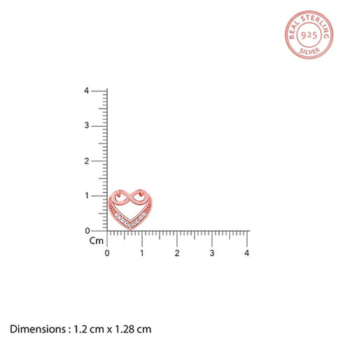 Giva Rose Gold Infinite Love in Heart Necklace