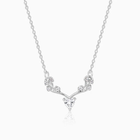 Giva Silver Deer Heart Necklace