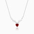 Giva Silver Deer Heart Necklace