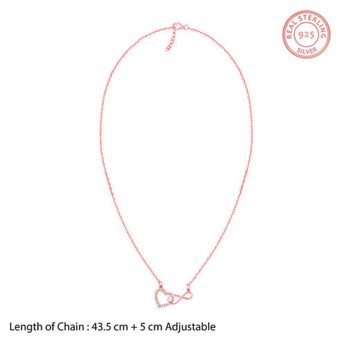 Giva Rose Gold Sparkling Infinity Necklace
