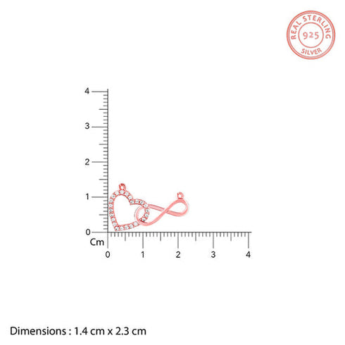 Giva Rose Gold Sparkling Infinity Necklace