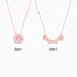 Giva Rose Gold Clover Heart Convertible Necklace