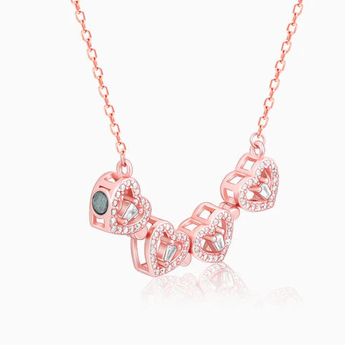 Giva Rose Gold Clover Heart Convertible Necklace