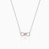 Giva Rose Gold Studded Infinity Heart Pendant