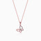 Giva Rose Gold Zircon-Studded Butterfly Pendant With Link Chain