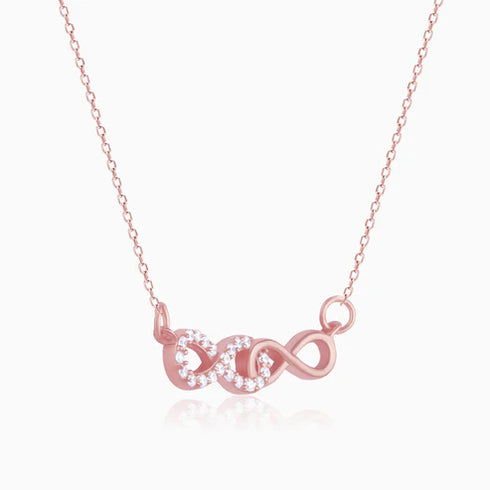 Giva Rose Gold Double Infinity Love Necklace