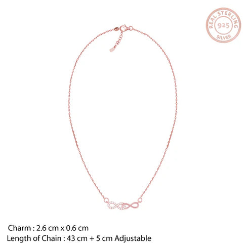 Giva Rose Gold Double Infinity Love Necklace