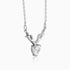 Giva Silver Deer Heart Necklace