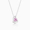 Giva Silver Pink Angel Wings of Protection Necklace