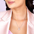 Giva Silver Pink Angel Wings of Protection Necklace