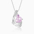 Giva Silver Pink Angel Wings of Protection Necklace