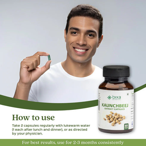 Bixa Botanical Mucuna Vegetarian Capsule | 60 capsules