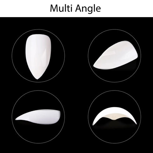 Shills Professional PKT 500pcs Pen Pointed Shape Nail Tips Natural