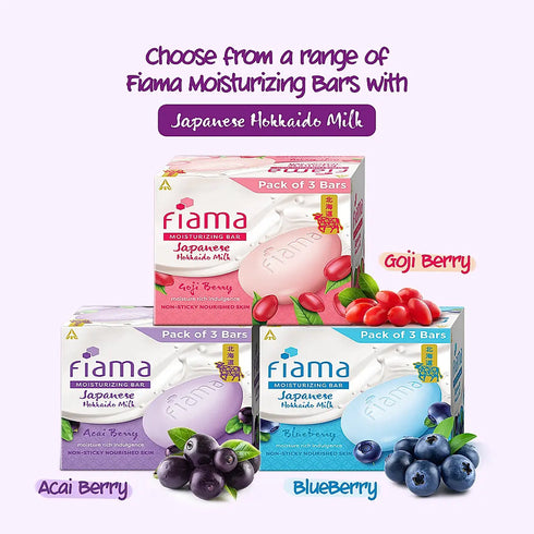 Fiama Japanese Hokkaido Milk Bar Acai Berry