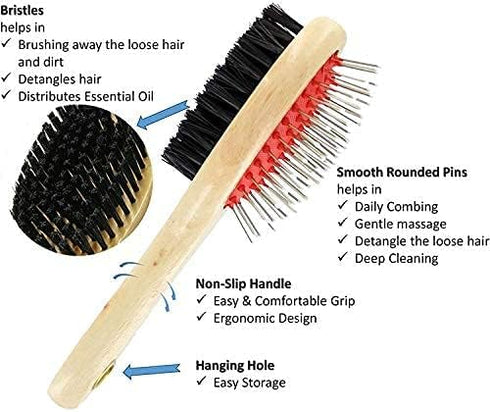 Bamboo India Bamboo Deshedding Brush for Dogs and Cat