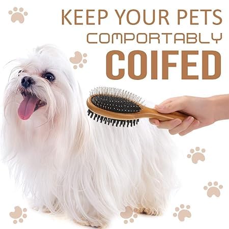 Bamboo India Bamboo Deshedding Brush for Dogs and Cat