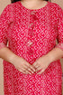 Miravan Womens Plus Size Pink Bandhani Pakistani Straight Kurti