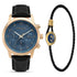 Police Quartz Multifunction Blue Dial Leather Strap Watch for Men