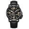 Police Quartz Analog Black Dial Black Leather Strap Watch For Men