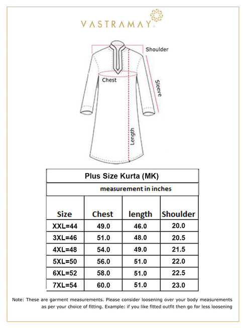 Vastramay Men's Plus Size Aqua Blue Silk Blend Kurta