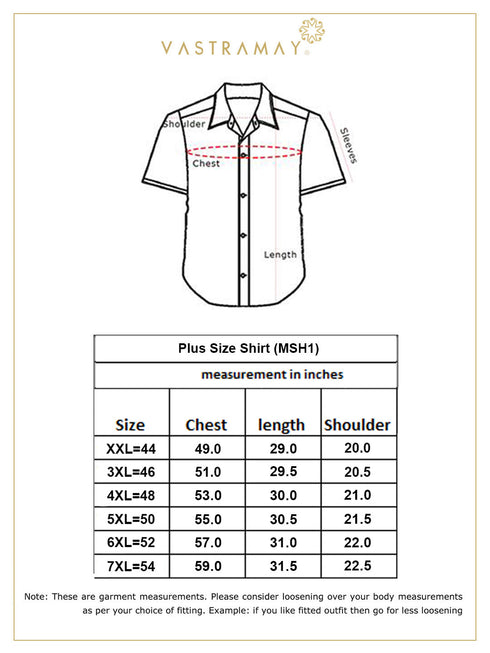 Vastramay Men's Plus Size Wine Silk Blend Ethnic Shirt