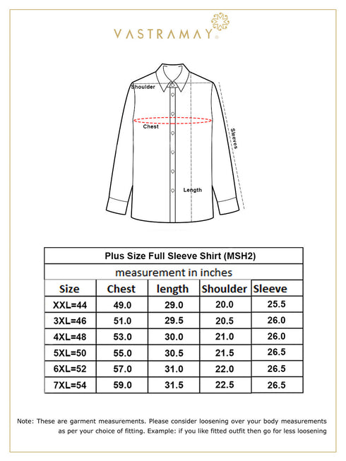 Vastramay Men's Plus Size Golden Silk Blend Ethnic Shirt