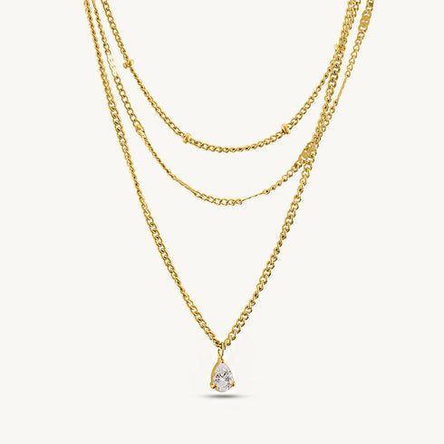 Palmonas Dainty Layered Gold Necklace