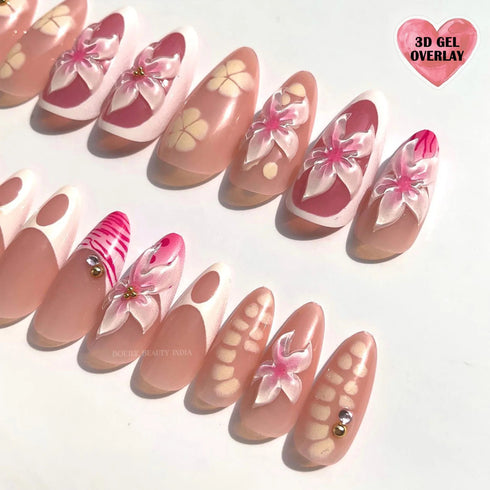 Boujee Beauty Press On Nails Orchid 3D