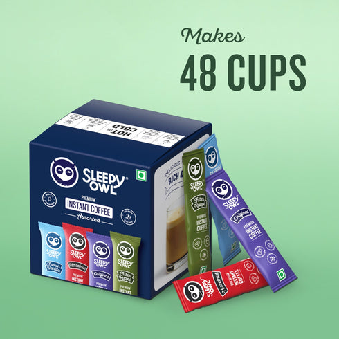 Sleepy Owl Coffee Instant Coffee Sachets + Travel Mug