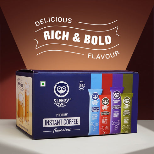 Sleepy Owl Coffee Instant Coffee Value pack - Assorted pack of 96